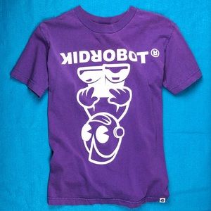 KidRobot Upside Down T Shirt Purple